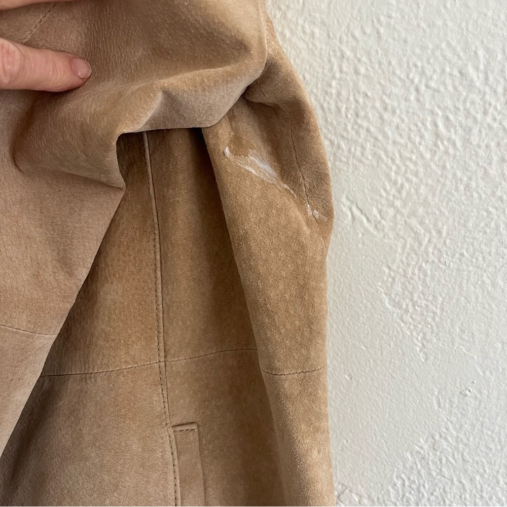 Croft & Barrow Light Brown Suede Blazer women’s Medium see details - Picture 3 of 16